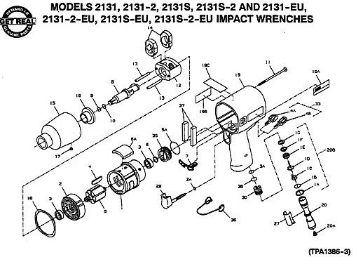 Diagram Diagram and Parts List for IR2131S  Ingersoll Rand Wrench